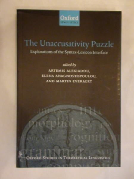 Alexiadou Artemis,   - The unaccuasativity puzzle