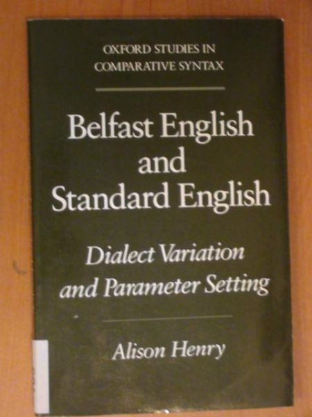Belfast English and standard English