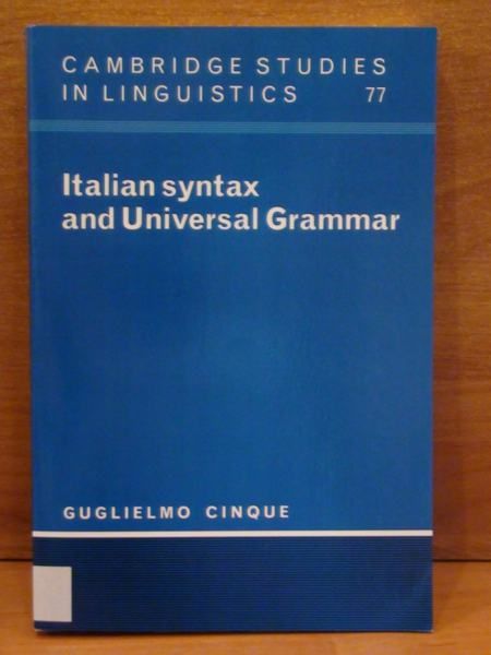 Italian syntax and Universal Grammar