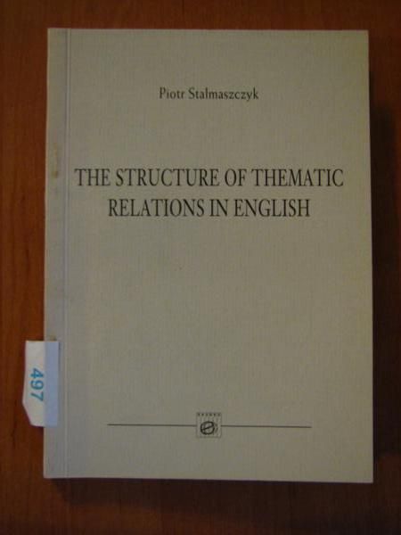 The structure of thematic relations in English