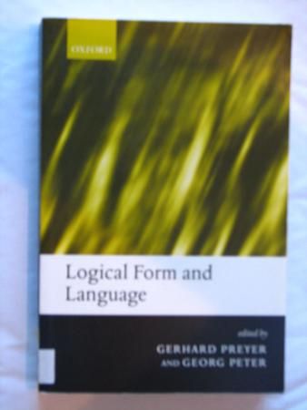 Preyer Gerhard,   - Logical Form and Language