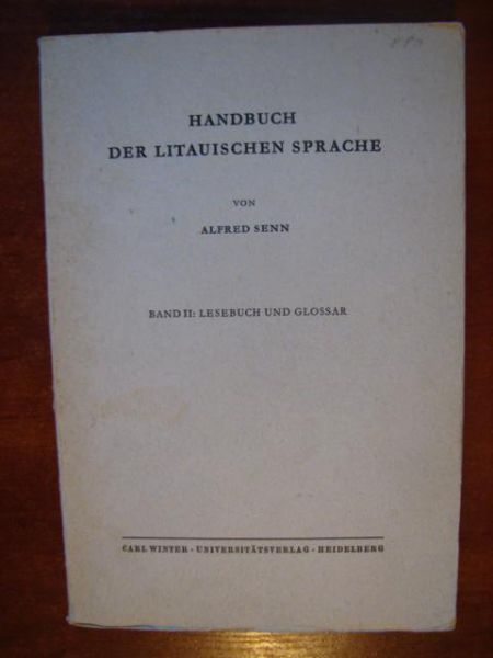 Handbuch der litauischen sprache