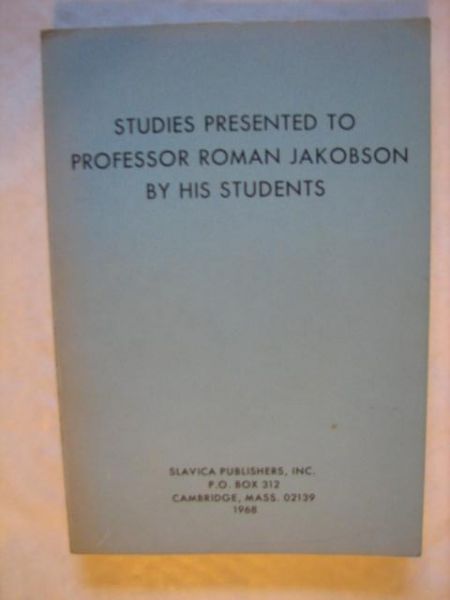 Gribble Charles E. (red.) - Studies presented to professor Roman Jakobson by his students