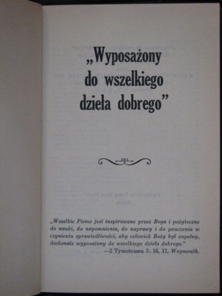 Wyposażony do wszelkiego dzieła dobrego