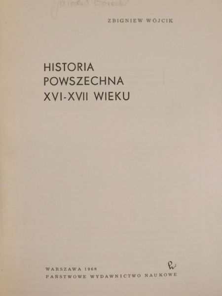Historia powszechna XVI-XVII wieku