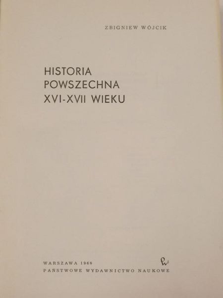 Historia powszechna XVI-XVII w.
