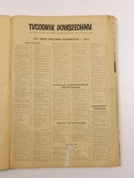 Tygodnik Powszechny 1953 ROCZNIK!