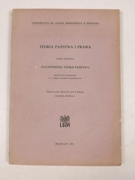 Romula Janusz (red.) - Teoria państwa i prawa. Cz. 1