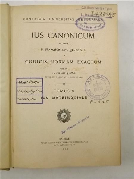Ius Canonicum, t. V, 1925 r.