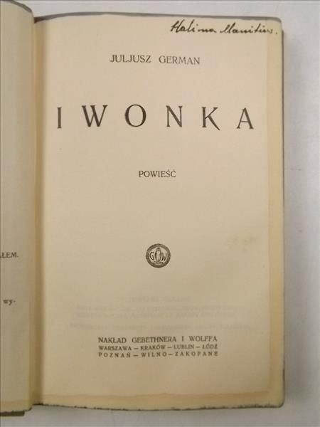 Iwonka, 1925 r.