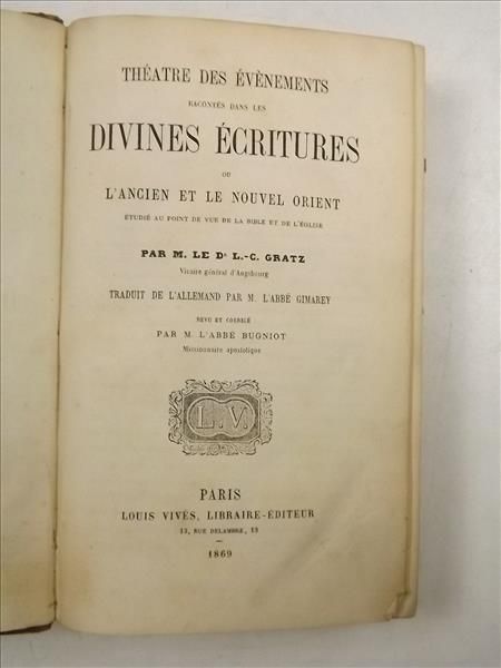 Theatre des Divines Ecritures, 1869 r.