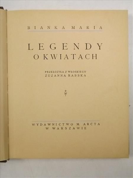 Bianka Maria - Legendy o kwiatach, 1926 r.