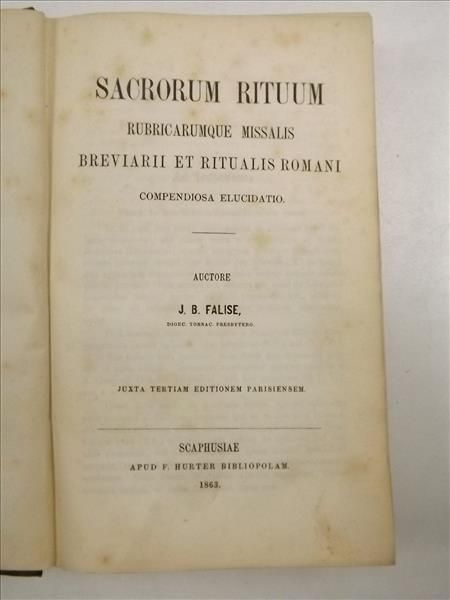 Sacrorum Rituum, 1863 r.