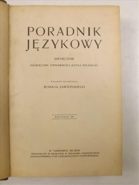 Poradnik Językowy, ok. 1912 r.