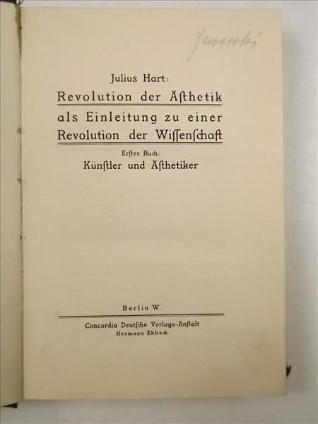 Hart Julius - Revolution der Asthetik, 1909 r.