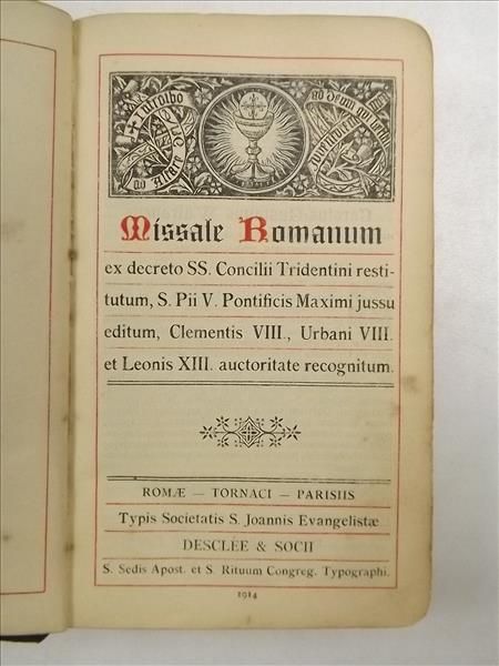 Missale Romanum, 1914 r.
