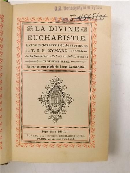 . - La Divine Eucharistie, 1923 r.