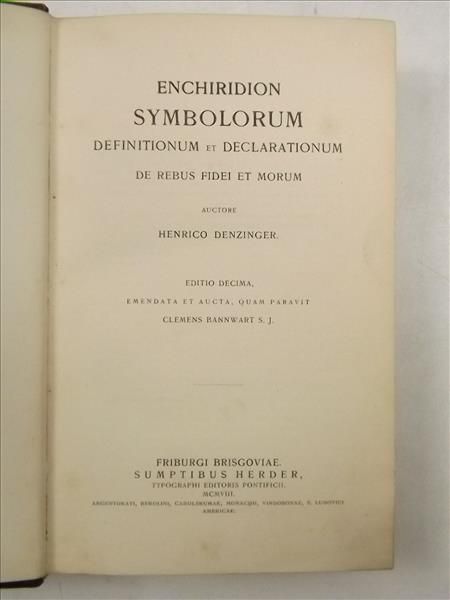 Enchiridion Symbolorum, 1908 r.