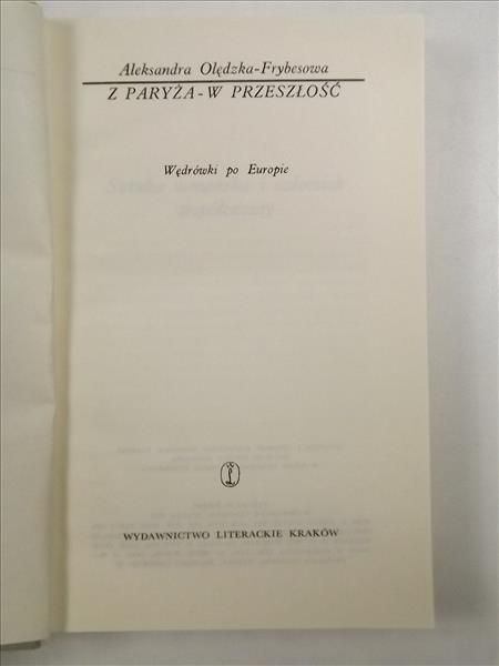 Z Paryża -W przeszłość