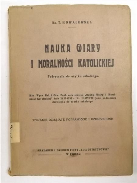 Nauka wiary i moralności katolickiej, 1929 r.