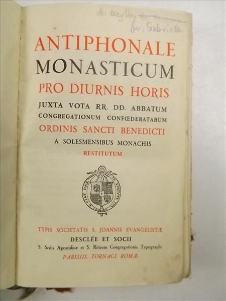 Liber Antiphonarius pro Dirunis Horis, 1897 r.