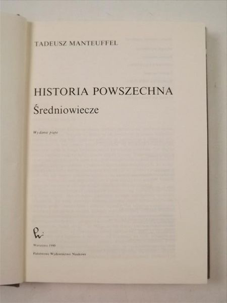 Historia powszechna : średniowiecze