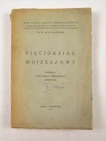 Pięcioksiąg Mojżeszowy, 1937 r.