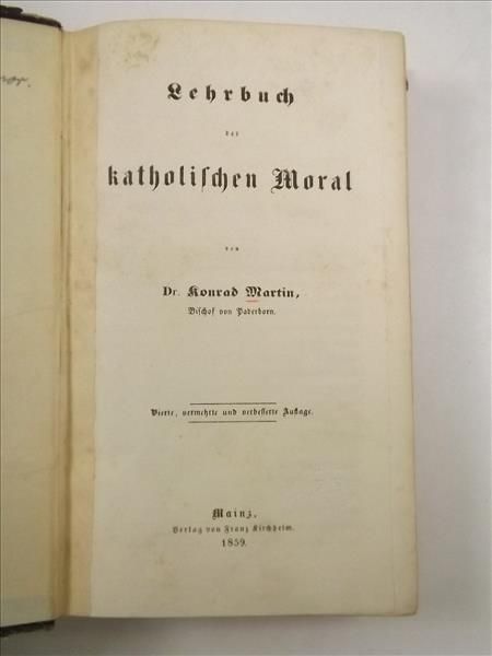 Lehrbuch der katolischen Moral, 1859 r.