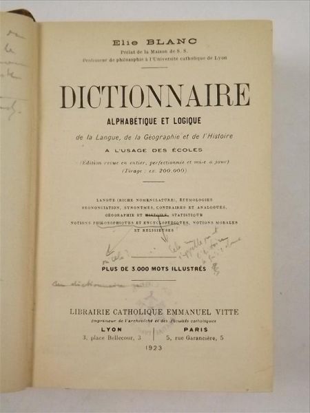 Dictionnaire. Alphabet et Logique, 1923 r.