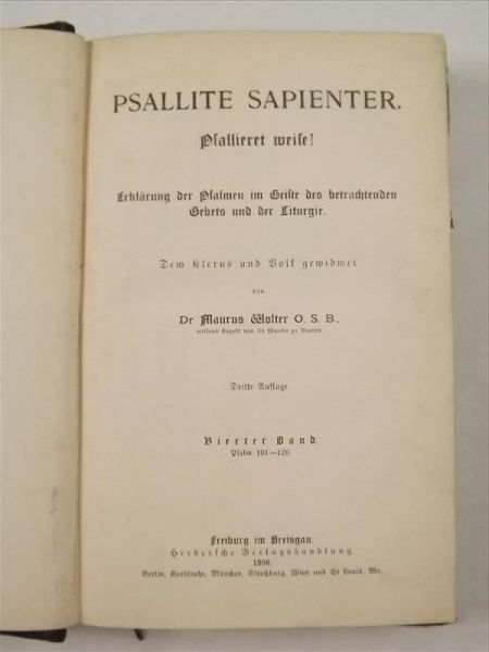 Psallite Sapienter. Psallieret Weise, 1906 r.