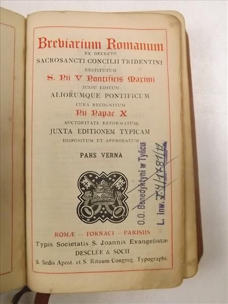 Breviarium Romanum, ok. 1915 r.