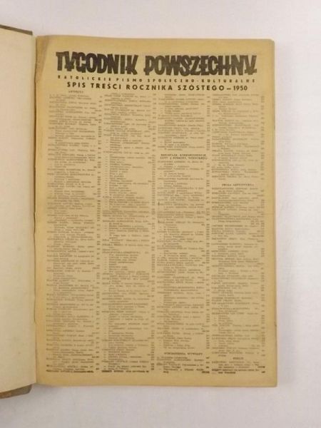 Tygodnik Powszechny 1950 ROCZNIK!