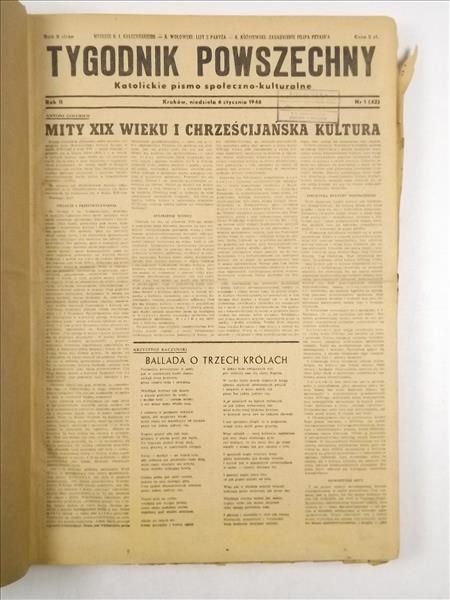 Tygodnik Powszechny 1946 ROCZNIK!