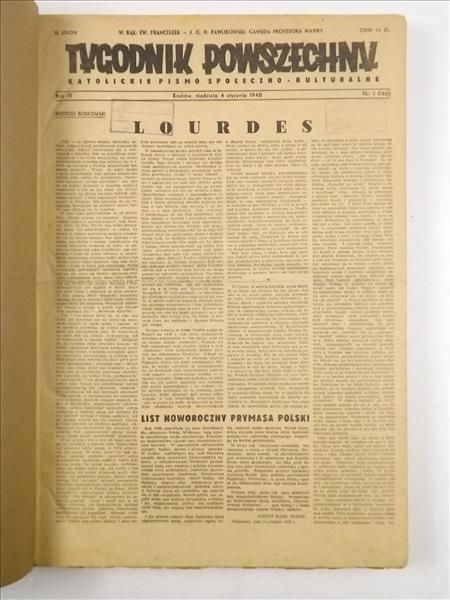 Tygodnik Powszechny 1948 ROCZNIK!