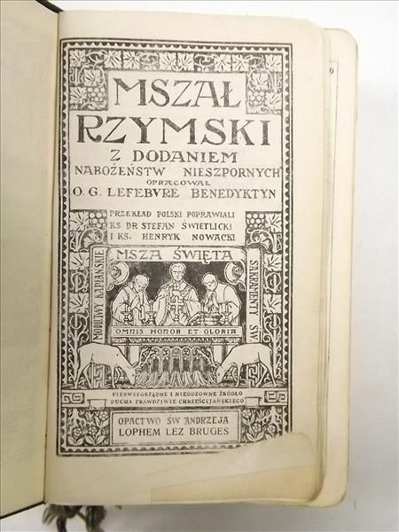 Mszał Rzymski z dodatkiem Nabożeństw Nieszpornych, 1931 r.