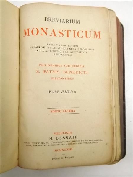 Breviarium Monasticum, 1933 r.
