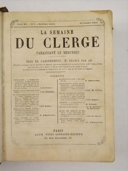 La Semaine du Clere, 1879-80 r.