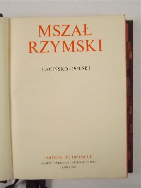 Mszał Rzymski Łacińsko-Polski, 1968 r.