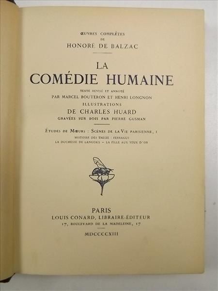 De Balzac Honore - La Comedie Humaine, 1893 r.
