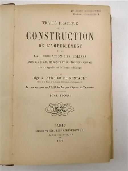 Traite Pratique  la Construction, tome II, 1877 r.