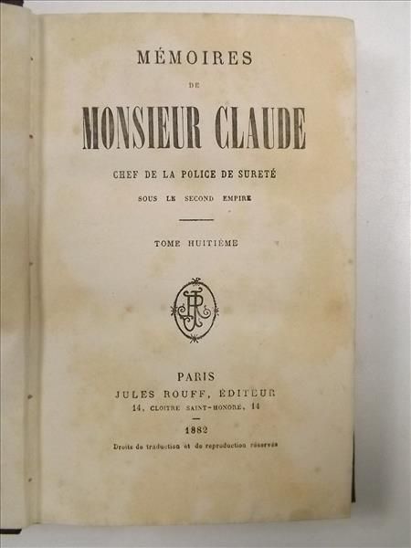 Memoires de Monsieur , t. VIII, 1882 r.