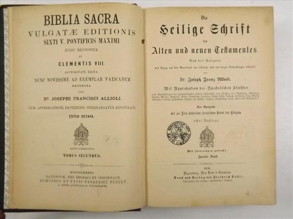 Biblia Sacra. Vulgatae Editions, 1891 r.