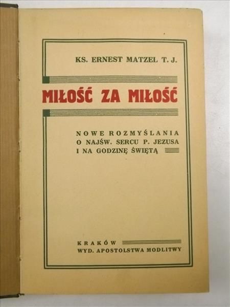 Matzel Ernest - Miłość za miłość, 1936 r.