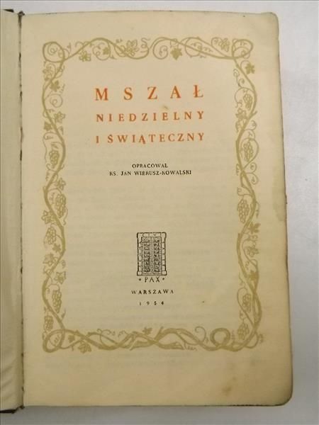 Mszał niedzielny i świąteczny