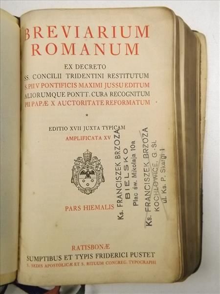 Breviarium Romanum. Pars Hiemalis ok. 1938 r.