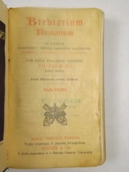 Breviarium Romanum. Pars Hiemalis, ok. 1946 r.