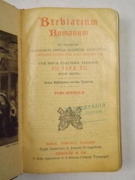 Breviarium Romanum. Pars Verna
