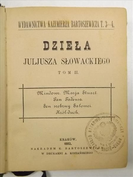Dzieła, Tom II, 1882 r.