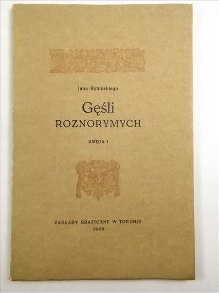 Jan - Gęśli roznorymych Księga I , Reprint z 1593 r.