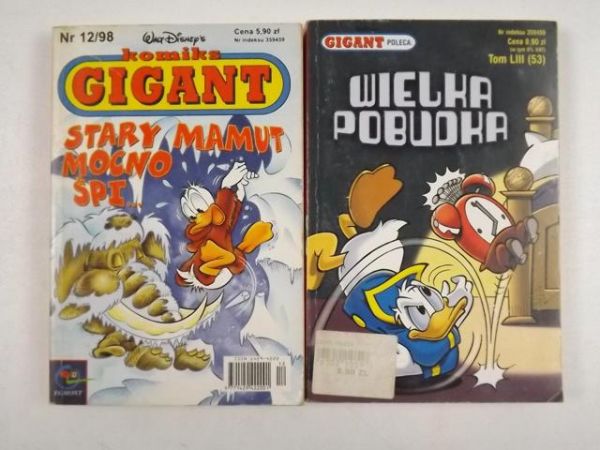 Komiksy z serii "Gigant poleca", 2 sztuki; Egmont.